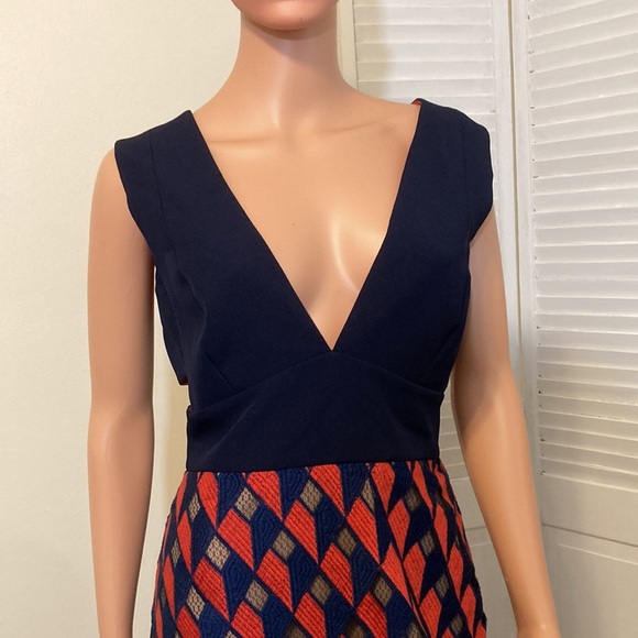 BCBGMaxAzria Rosalina Size 10 Dress Navy Blue Red dress Womens NWT BCBG - Picture 16 of 16